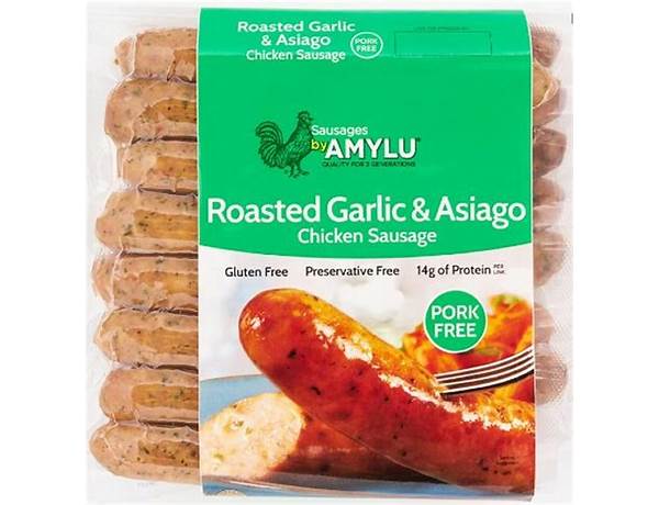 Roasted garlic and asiago chicken sausage food facts