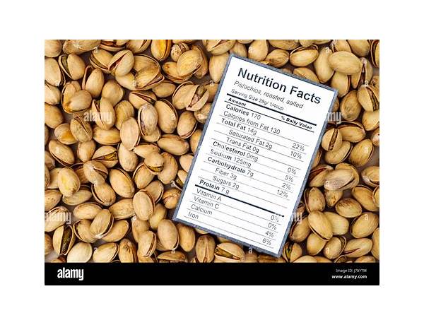 Roasted lightly salted pistachios food facts