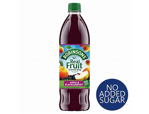 Robinsons fruit drink apple blackcurrant no added sugar food facts