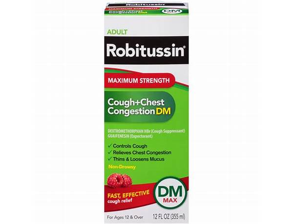 Robitussin max strengtg cough & sore thrt food facts