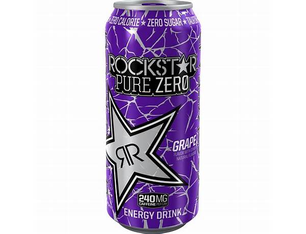 Rockstar pure zero ingredients