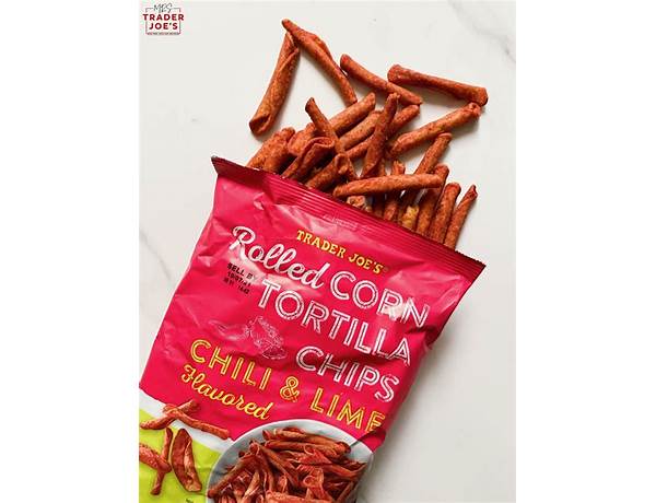 Rolled corn tortilla chips (chili and lime flavored) food facts