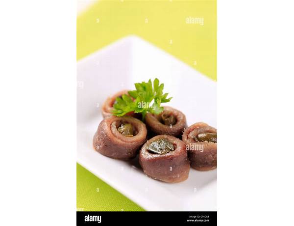 Rolled fillets of anchovies with capers food facts