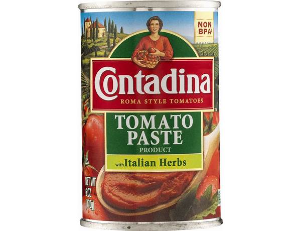 Roma style tomato paste with italian herbs ingredients