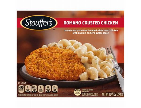 Romano crusted chicken food facts