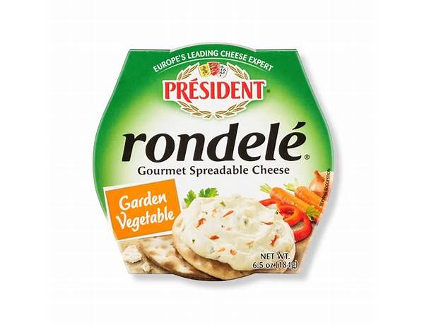 Rondele, spreadable cheese, garden vegetable food facts