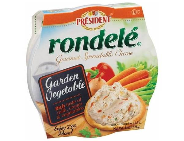 Rondele, spreadable cheese, garden vegetable ingredients