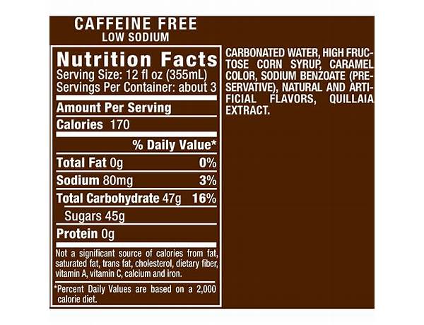 Root beer nutrition facts