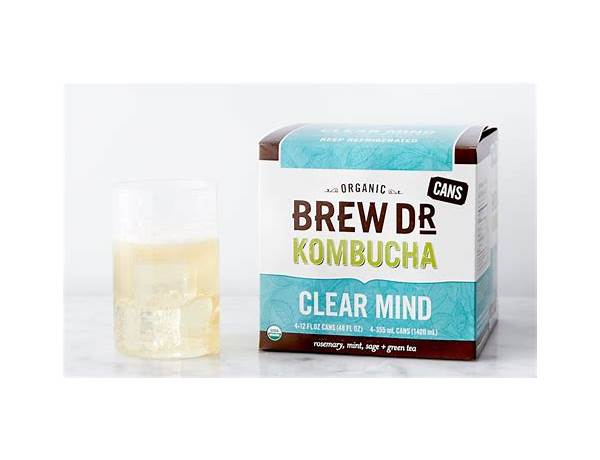 Rosemary, mint, sage, green tea clear mind kombucha nutrition facts