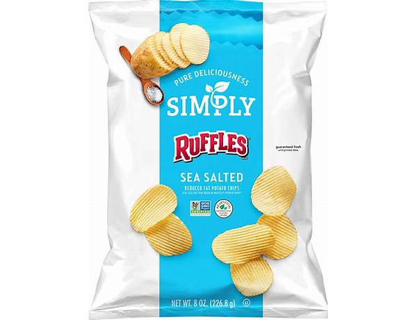 Ruffles sea salted potato chips food facts