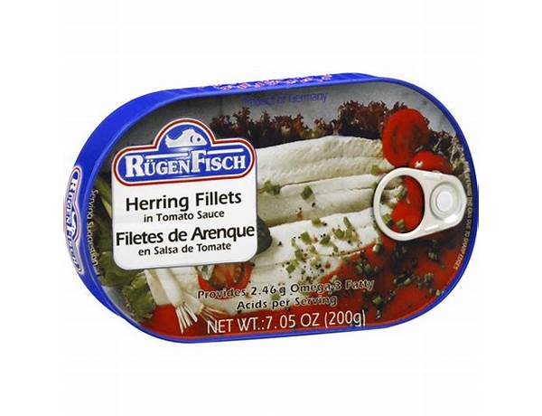 Rugen fisch, herring fillets in tomato sauce food facts