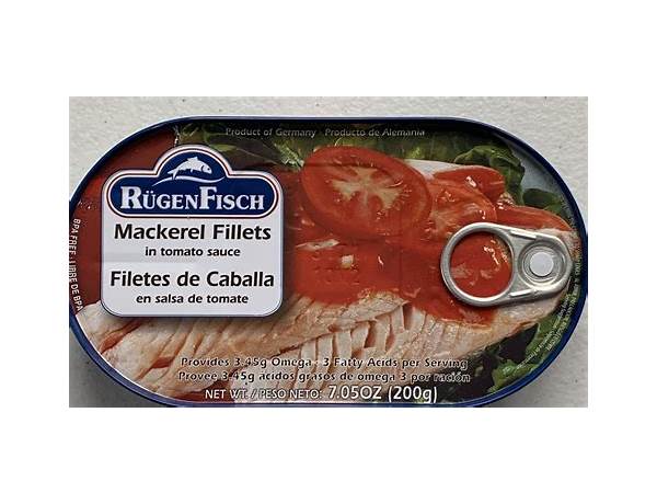 Rugen fisch, mackerel fillets in tomato sauce ingredients