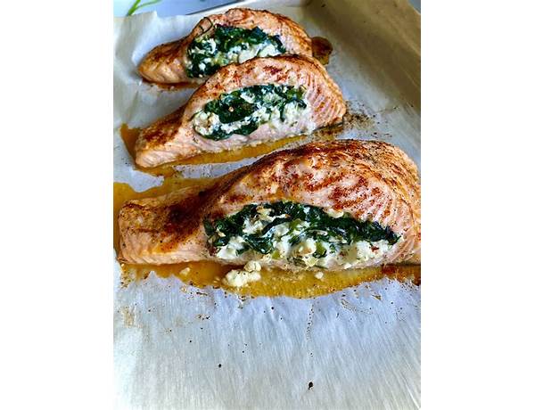 Salmon portions spinach feta stuffing ingredients