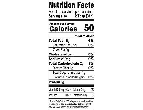 Salsa guacamole nutrition facts