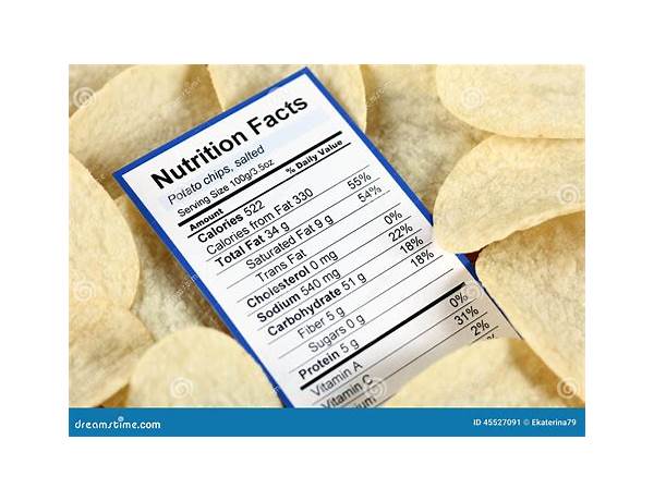 Salted, vegetable chips ingredients