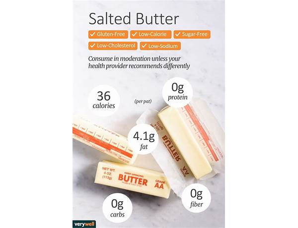 Salted butter, salted food facts