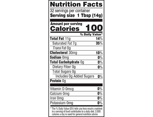 Salted butter nutrition facts