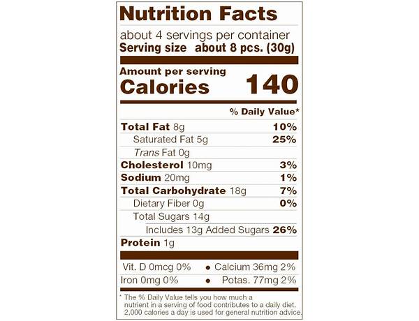 Salted caramel crispies nutrition facts