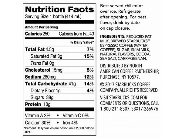 Salted caramel mocha coffee nutrition facts