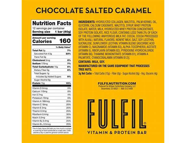 Salted caramel nutrition facts