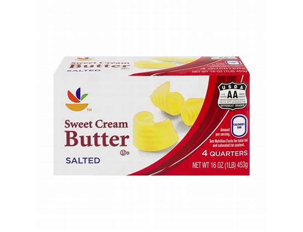 Salted sweat cream butter food facts