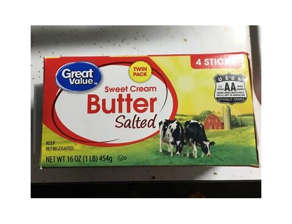 Salted sweet cream butter food facts