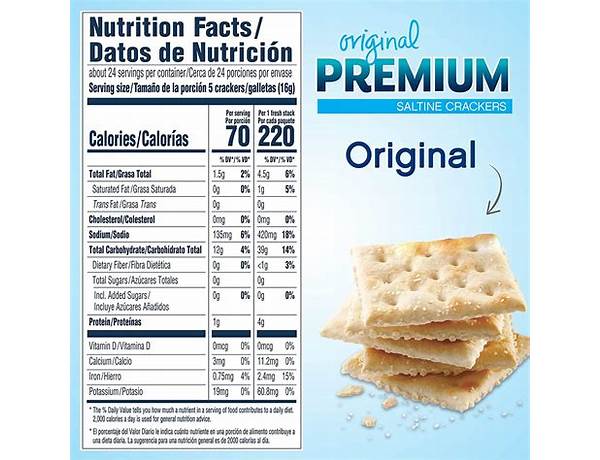 Saltines food facts