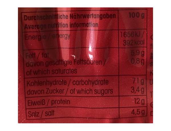 Saltletts nutrition facts