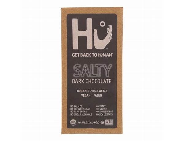 Salty dark chocolate bar food facts