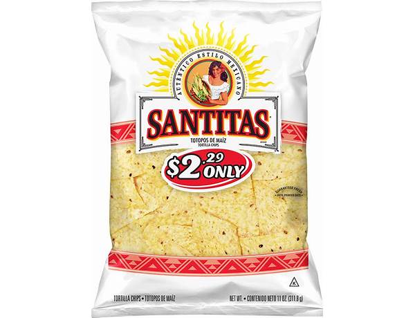 Santitas tortilla chips food facts