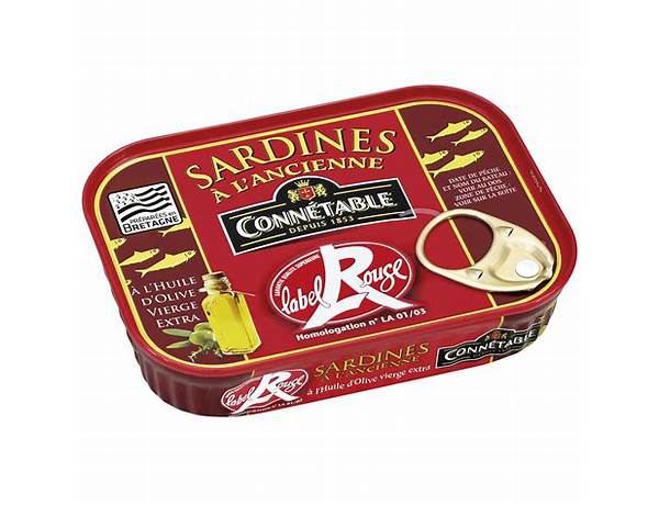 Sardines à l'ancienne label rouge food facts