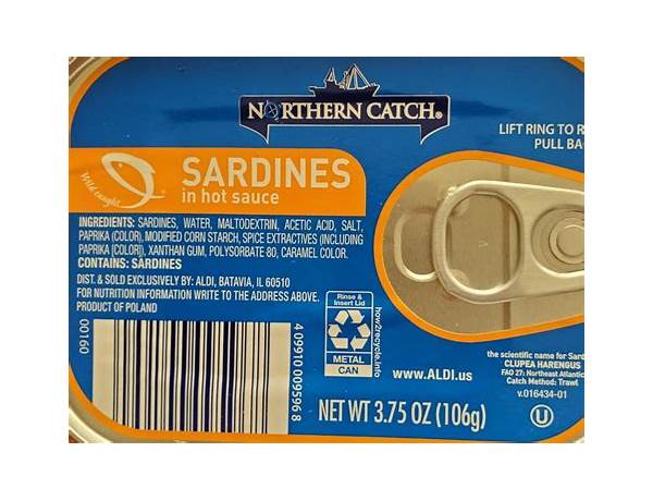 Sardines in hot saucr food facts