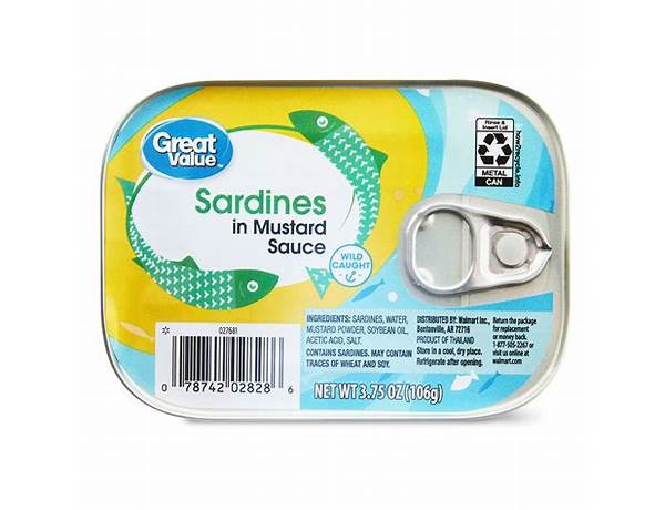 Sardines in mustard nutrition facts