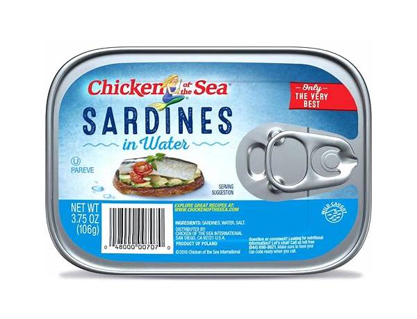 Sardines in spring water food facts