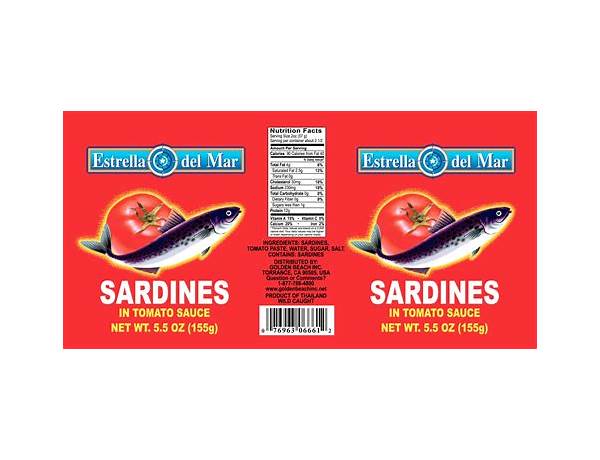 Sardines in tomato sauce nutrition facts