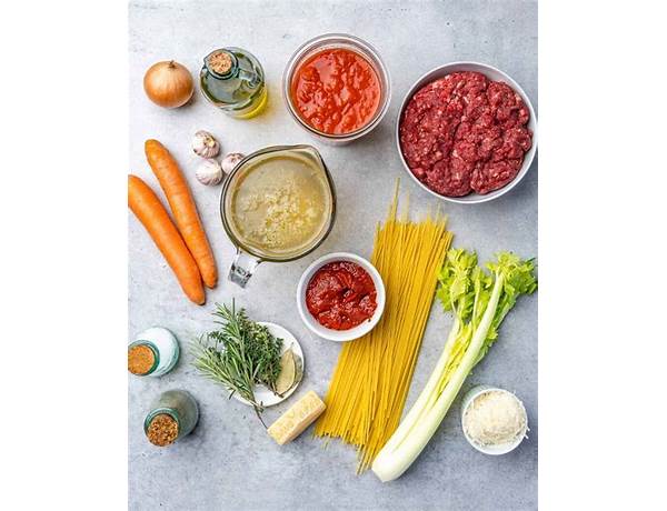 Sauce bolognaise ingredients