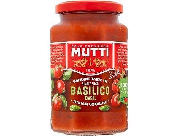 Sauce tomate au basilic aop de gênes food facts