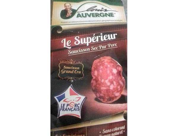 Saucisson sec pur porc food facts