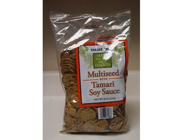 Savory thin mini rice crackers multiseed food facts