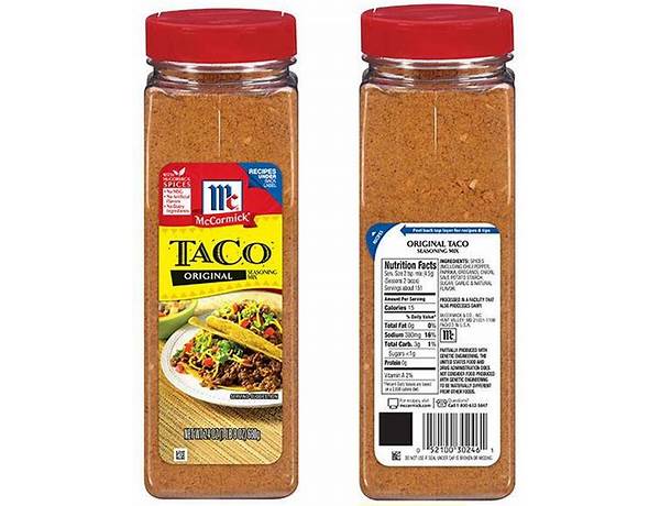 Schilling taco seasoning food facts