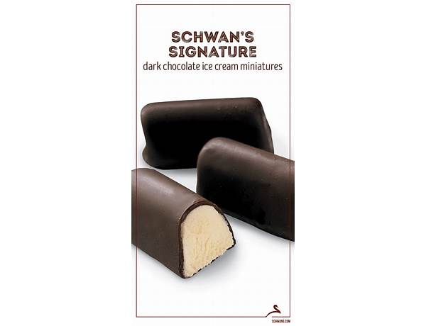 Schwan's dark chocolately ice cream minis nutrition facts