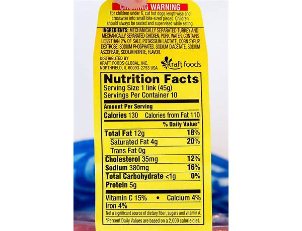 Scramblers oscar mayer nutrition facts