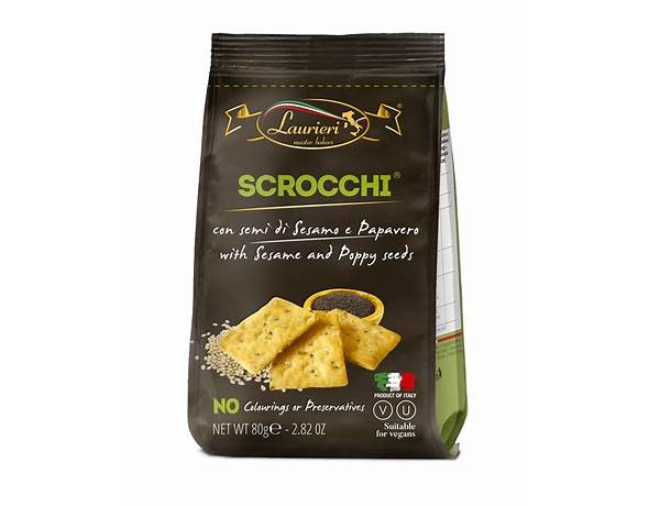 Scrocchi with sesame and poppy seeds ingredients
