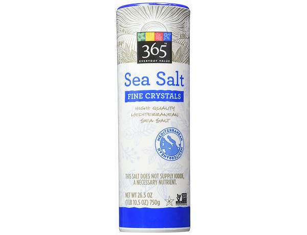 Sea salt fine crystals food facts