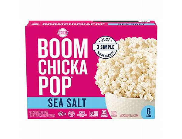 Sea salt microwave popcorn food facts