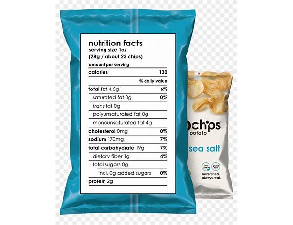 Sea salt potato chips food facts