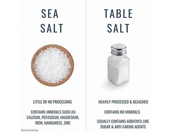 Sea salt sharing size food facts