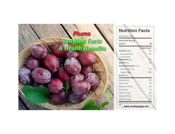 Seeded pickled plums nutrition facts