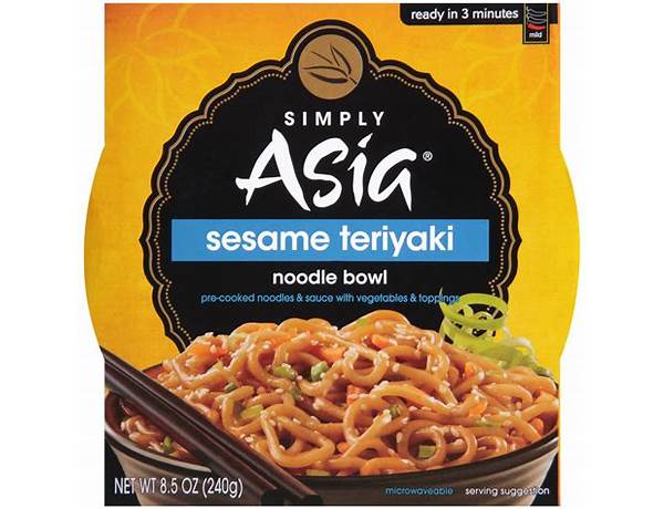 Sesame teriyaki noodle bowl food facts