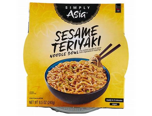 Sesame teriyaki noodle bowl ingredients